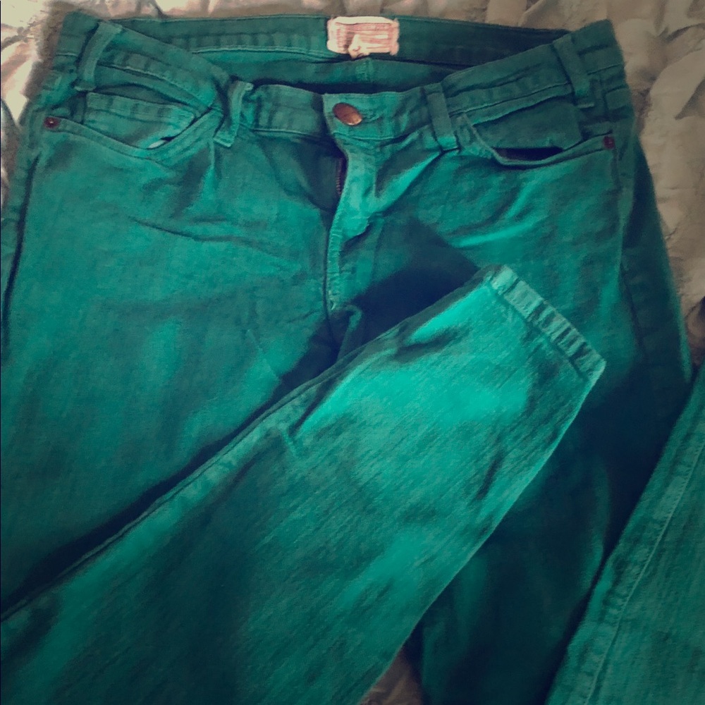 Current Elliot mid rise jeans Green